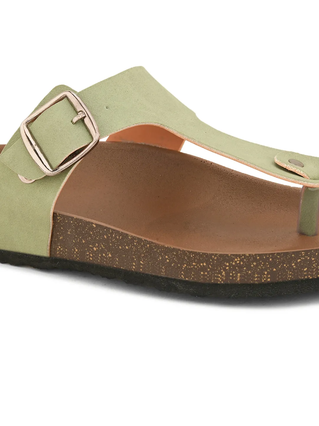 Women Synthetic Open Toe Flats