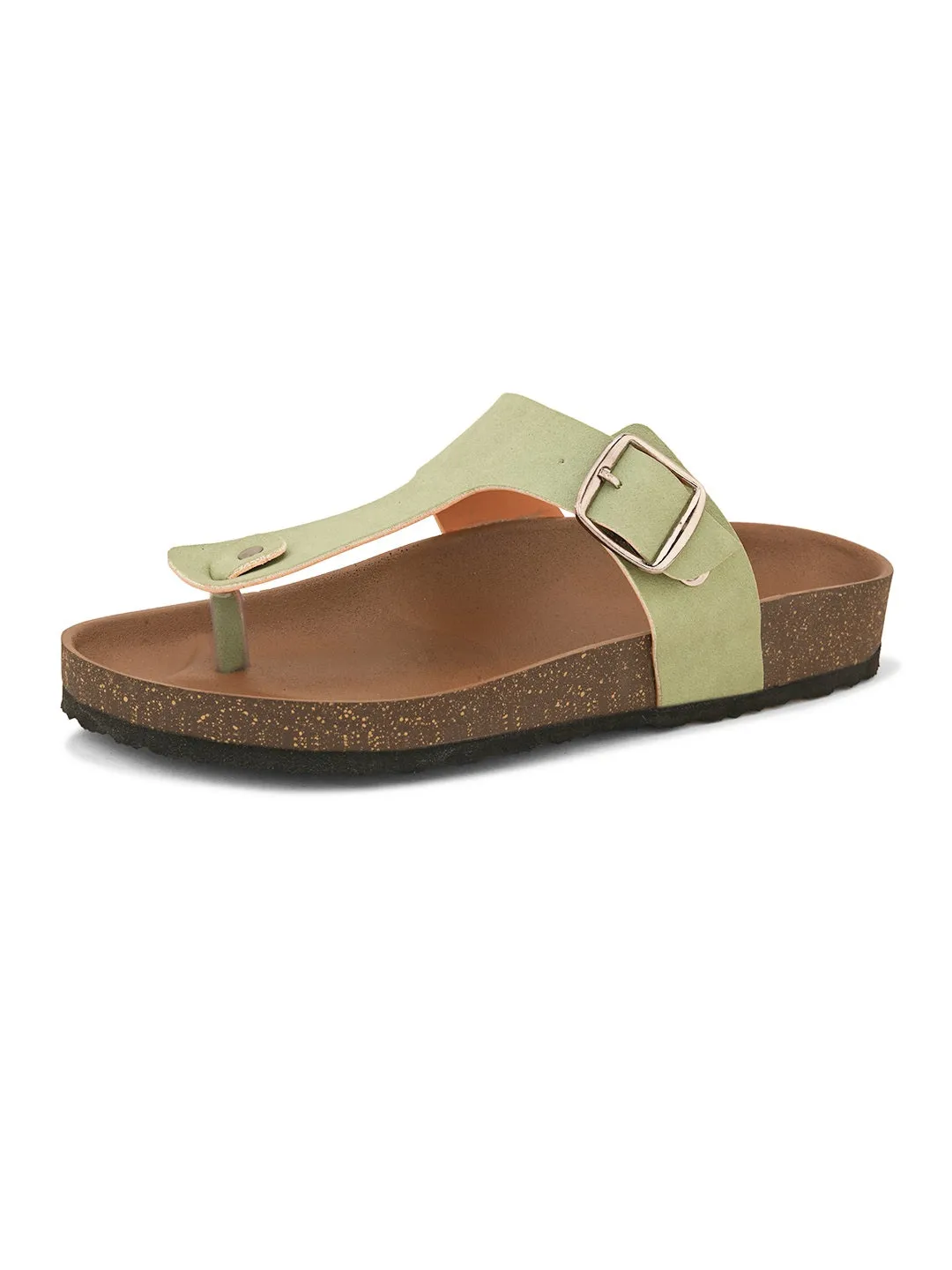 Women Synthetic Open Toe Flats