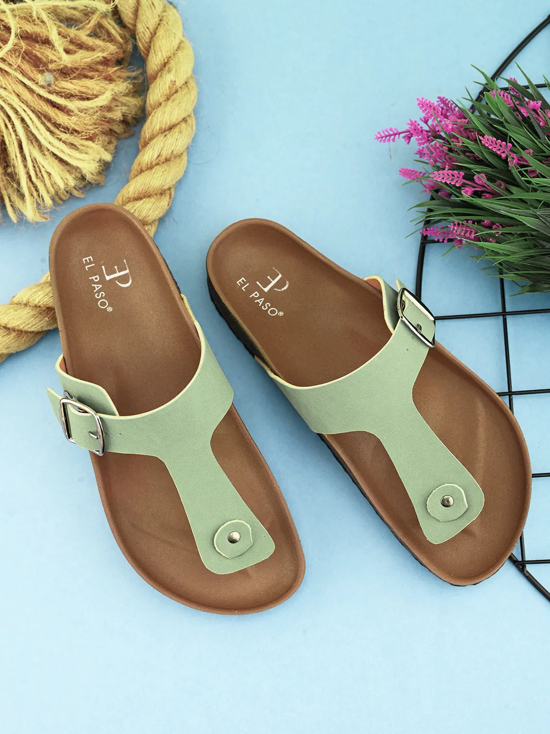 Women Synthetic Open Toe Flats