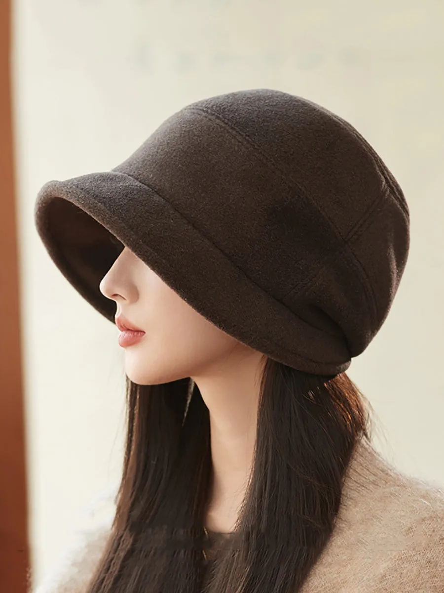 Women Winter Casual Solid Warm Hat