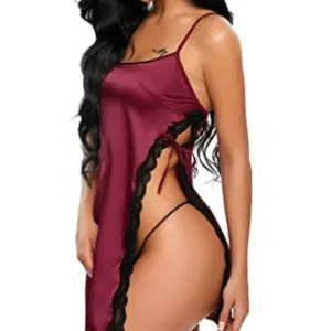 Women Babydoll For Women Satin Nightwear Lace Chemise Sexy Nightgown
