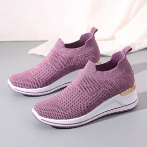 Women's Casual Knitted Wedge Sneakers