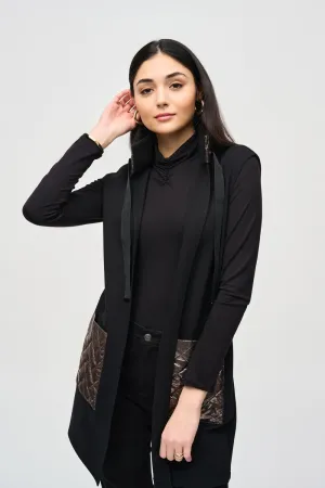 Women's Joseph Ribkoff | Quilted Metallic Vest | Black