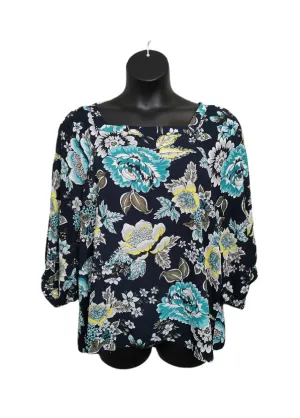 WOMENS PLUS SIZE (XL) LOFT, Lightweight Floral Dress Top EUC B34