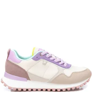 XTI Beige & Purple Retro Sneakers