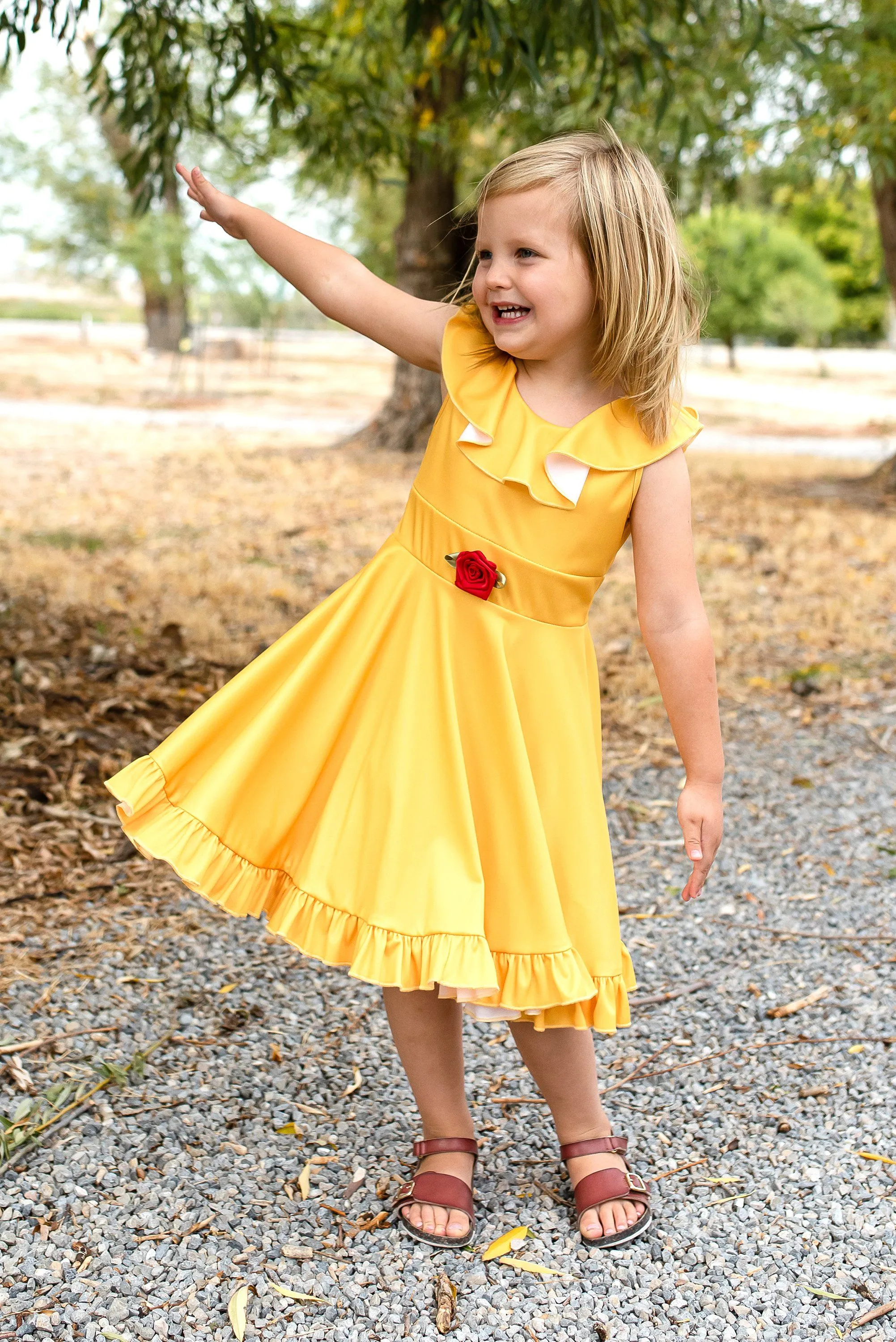 Yellow Beauty Twirl Dress