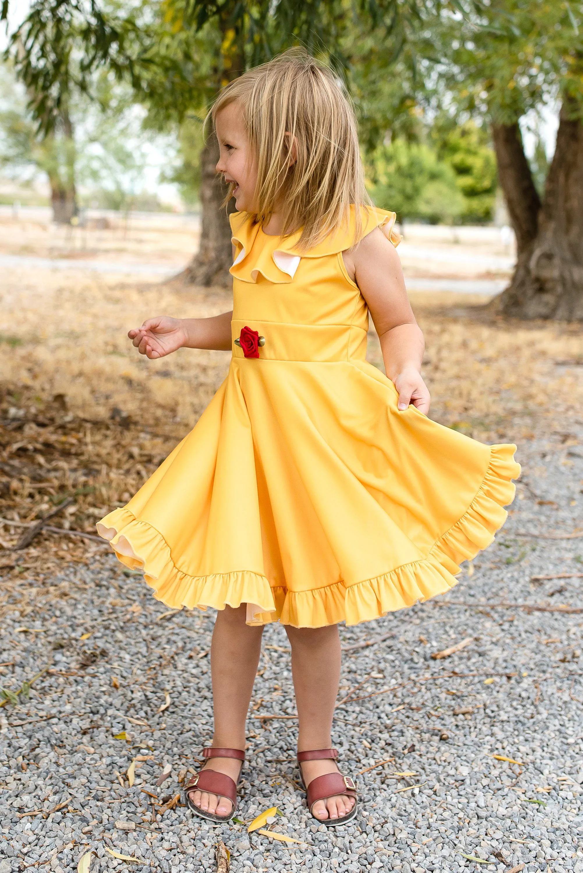 Yellow Beauty Twirl Dress