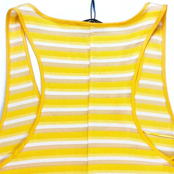 ZARA Flowy Ultra Lightweight Ribbed Racerback Dress Size Medium NWT